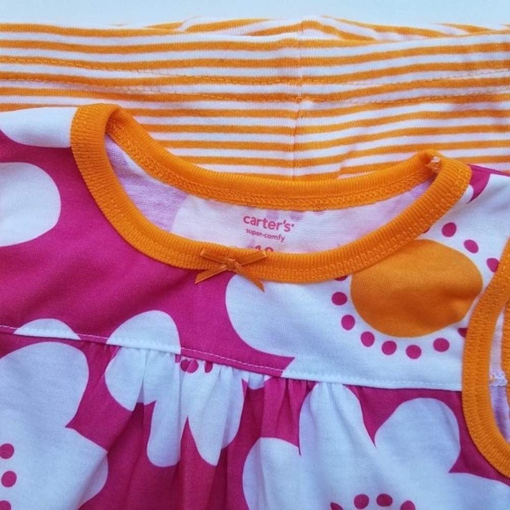 Carter's Baby Girls Legging Pajama Set Sleepwear PJ Lot Size 18 Months New - Picture 6 of 7